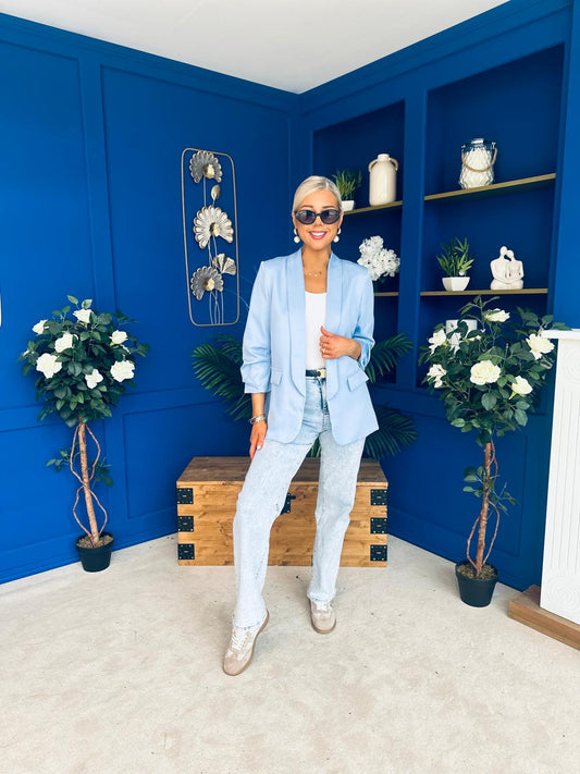 Lydia Detailed Blazer Pwr Blue
