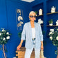 Lydia Detailed Blazer Duck Egg