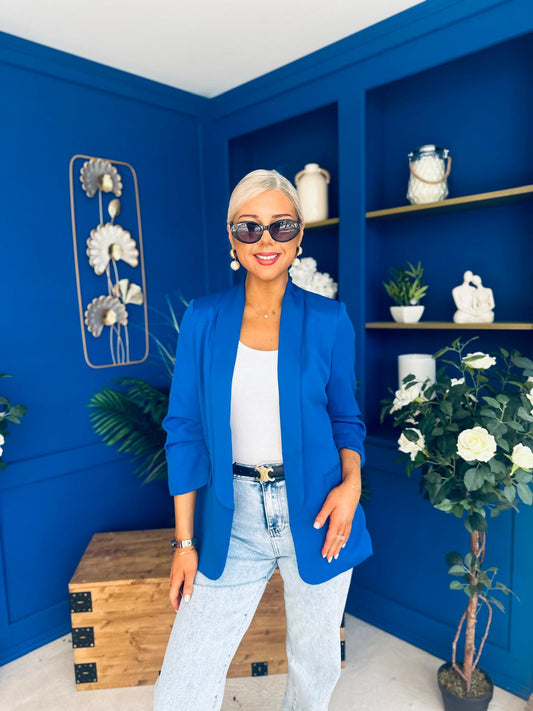Lydia Detailed Blazer Cobalt