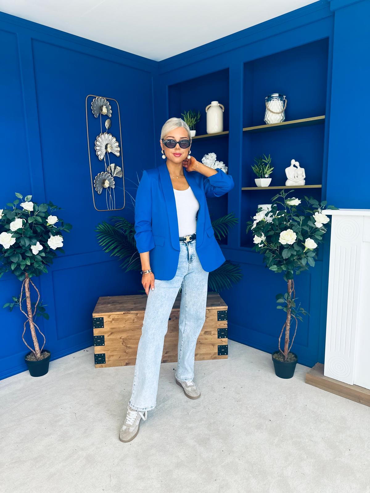 Lydia Detailed Blazer Cobalt