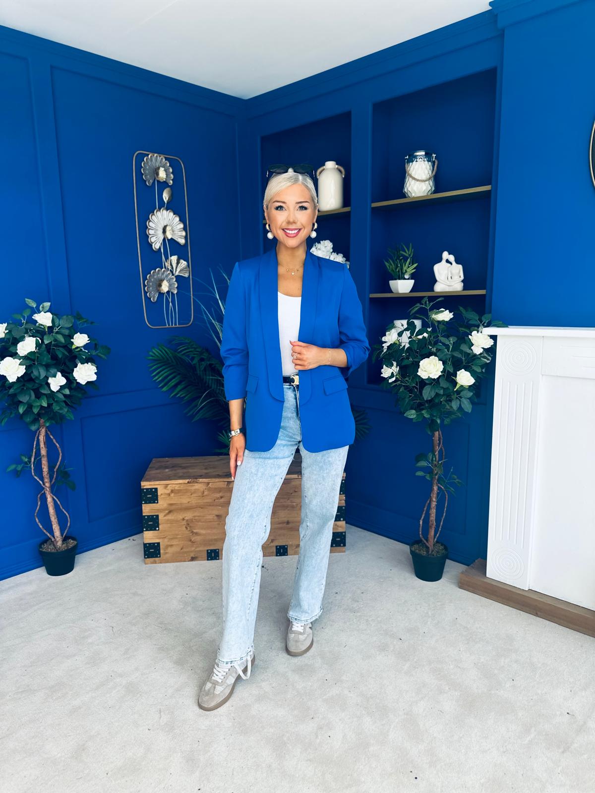 Lydia Detailed Blazer Cobalt