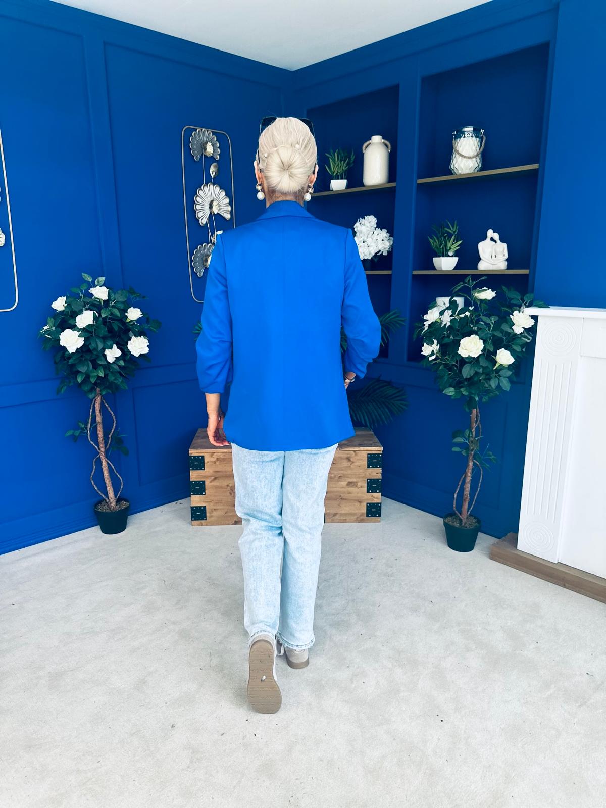 Lydia Detailed Blazer Cobalt