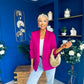 Lydia Detailed Blazer Fuchsia