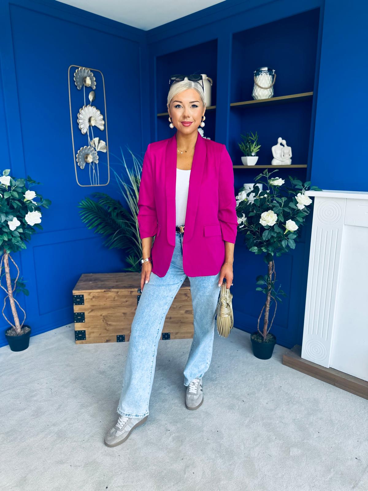 Lydia Detailed Blazer Fuchsia