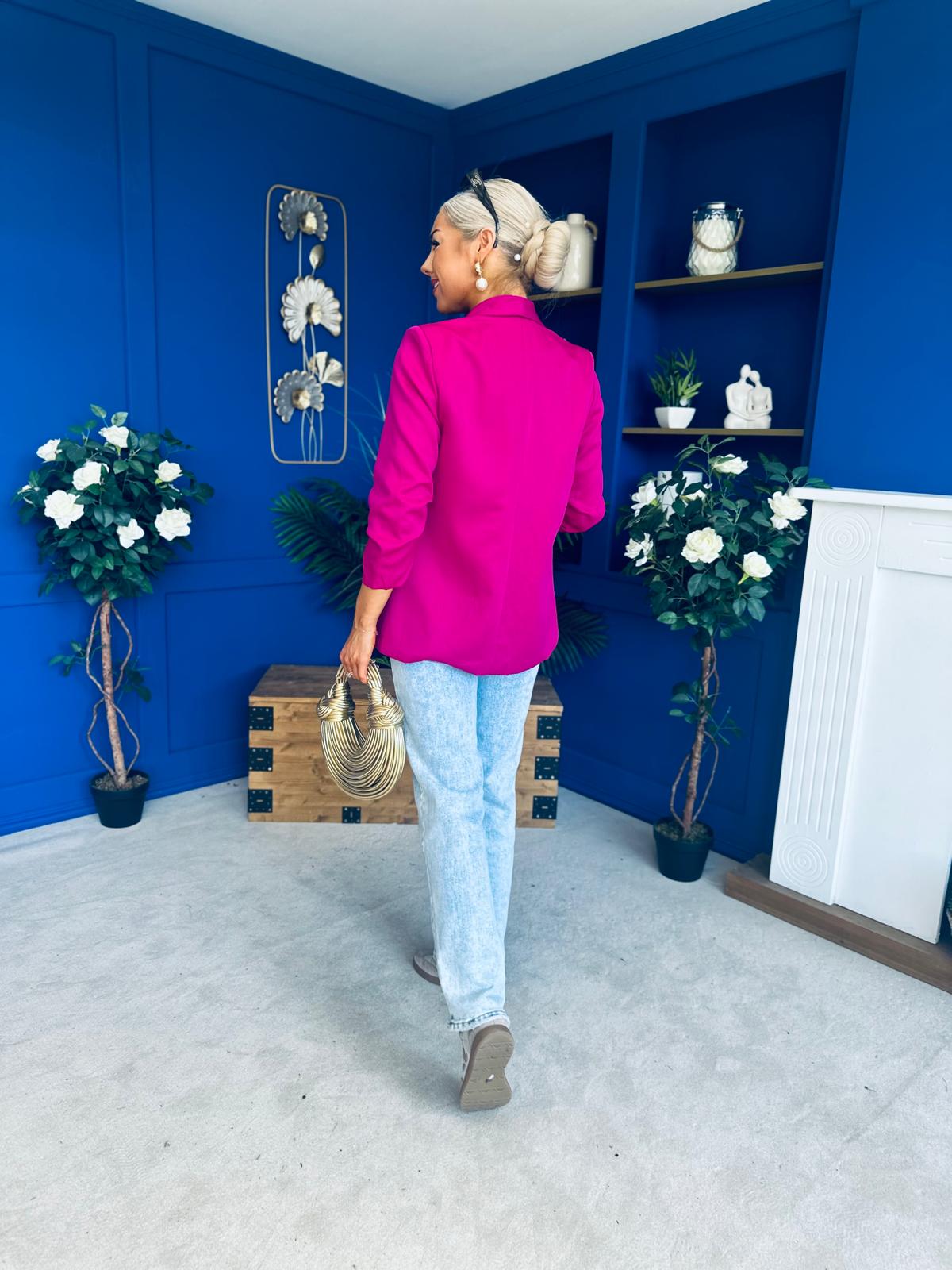 Lydia Detailed Blazer Fuchsia