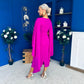 Megan Cape Detail Occasion Dress Orchid