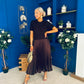 Jane Knit & Satin Midi Dress Coco