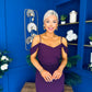 Kamilla Asym Off Shoulder Midi Dress Plum