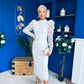 Naomi Puff Sleeve Lace Occasion Dress White
