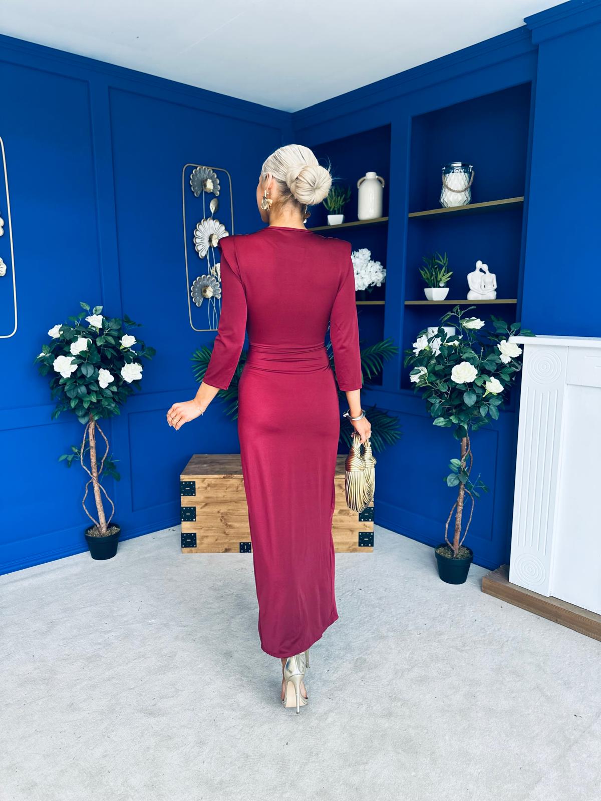 Yvonne Occasion Maxi Dress Burgundy