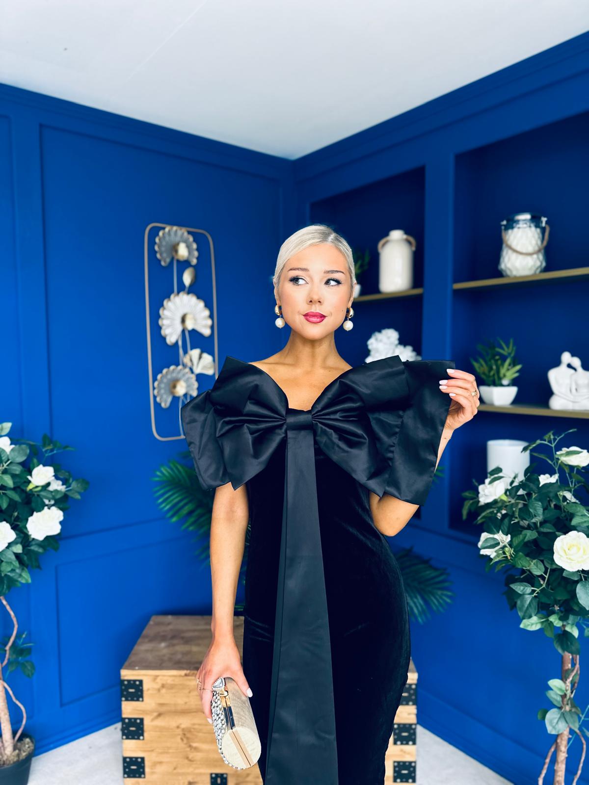 Tabitha Bow Detail Occasion Jumpsuit Black