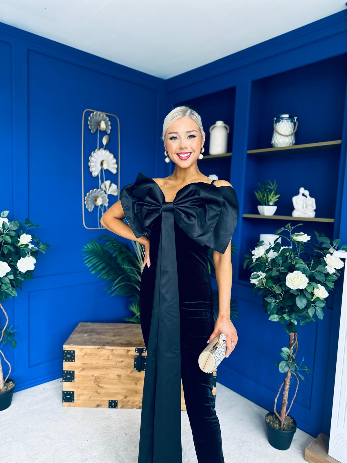 Tabitha Bow Detail Occasion Jumpsuit Black