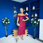 Philipa Sequin Occasion Dress Burgundy Pre Order 20 Sept