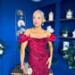 Philipa Sequin Occasion Dress Burgundy Pre Order 20 Sept