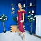 Philipa Sequin Occasion Dress Burgundy Pre Order 20 Sept