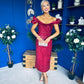 Philipa Sequin Occasion Dress Burgundy Pre Order 20 Sept