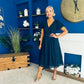 Kelly Lace Detail Occasion Dress Navy