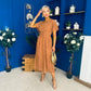 Tina Banded Midi Dress Caramel