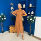 Tina Banded Midi Dress Caramel
