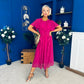 Tina Banded Midi Dress Berry