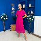 Tina Banded Midi Dress Berry