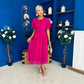 Tina Banded Midi Dress Berry