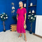 Tina Banded Midi Dress Berry