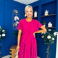Tina Banded Midi Dress Berry