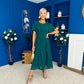 Tina Banded Midi Dress Forest