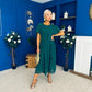 Tina Banded Midi Dress Forest