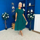 Tina Banded Midi Dress Forest