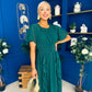 Tina Banded Midi Dress Forest
