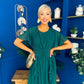 Tina Banded Midi Dress Forest