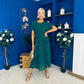 Tina Banded Midi Dress Forest