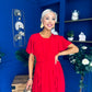 Tina Banded Midi Dress Strawberry