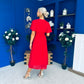 Tina Banded Midi Dress Strawberry
