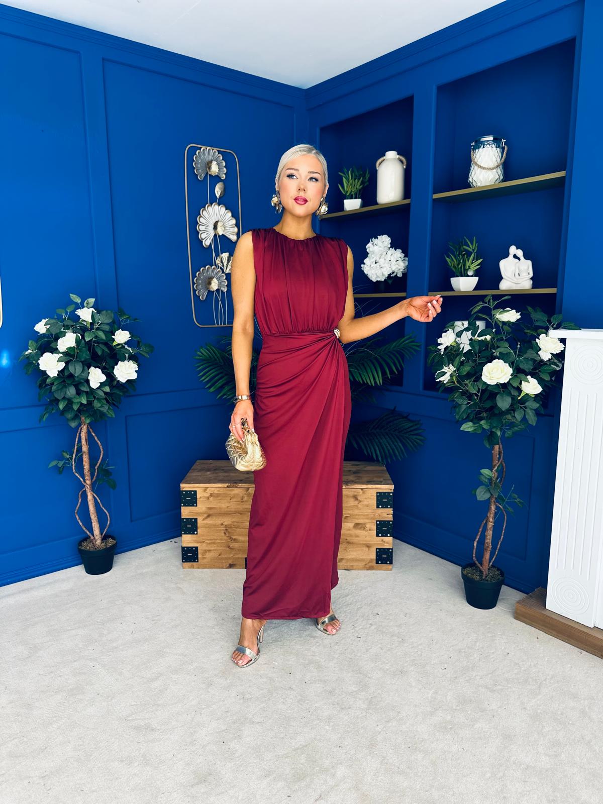 Ethna Occasion Maxi Dress Burgundy