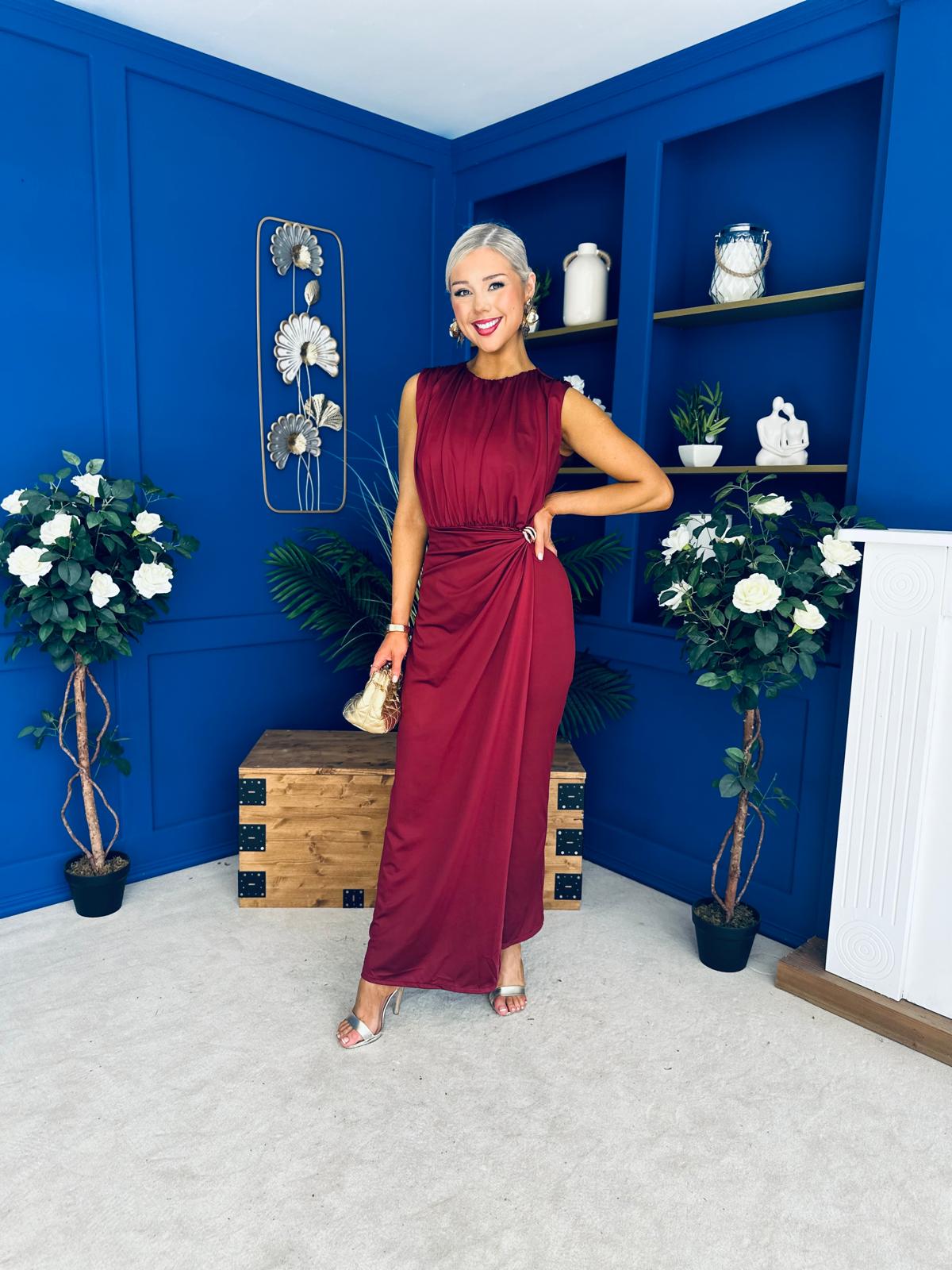Ethna Occasion Maxi Dress Burgundy