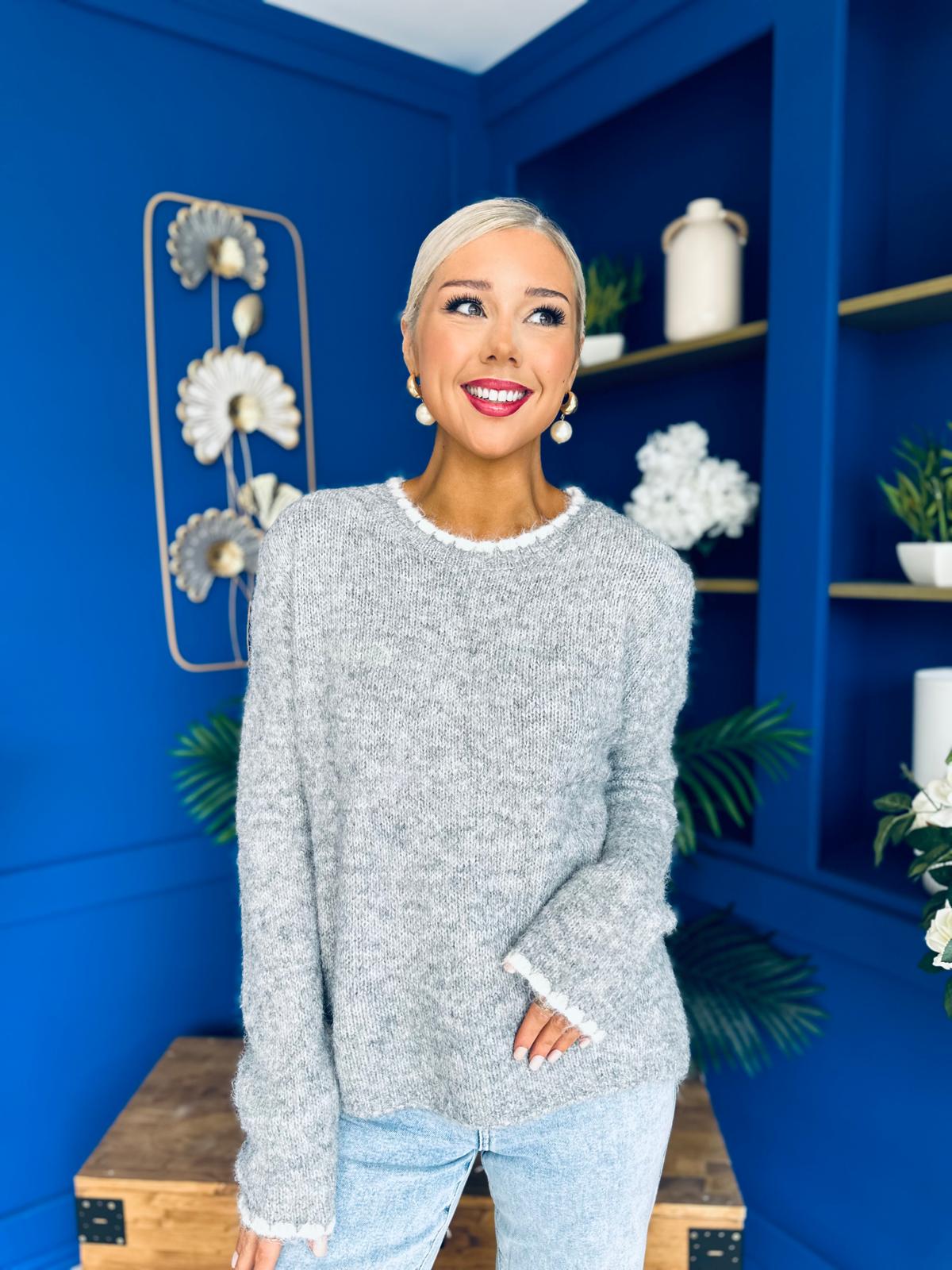 Eliza Chunky Knit Jumper Grey