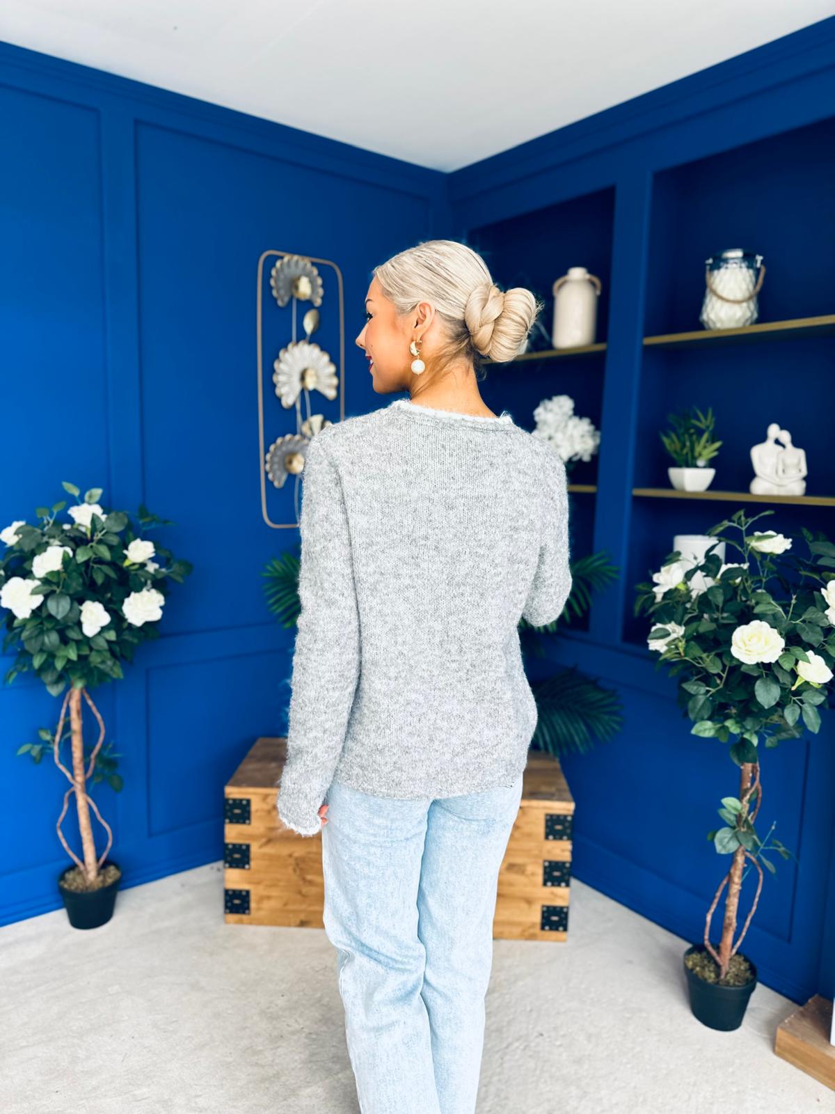 Eliza Chunky Knit Jumper Grey