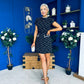Nelly High Neck Beaded Tweed Mini Dress Black Pre Order 19 Sept