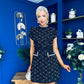 Nelly High Neck Beaded Tweed Mini Dress Black Pre Order 19 Sept