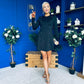 Morrigan Studded Long Sleeve Mini Dress Black