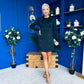 Morrigan Studded Long Sleeve Mini Dress Black