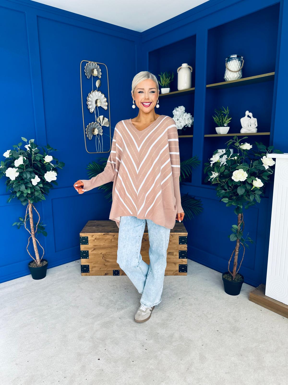 Cathy Detailed Jumper Beige