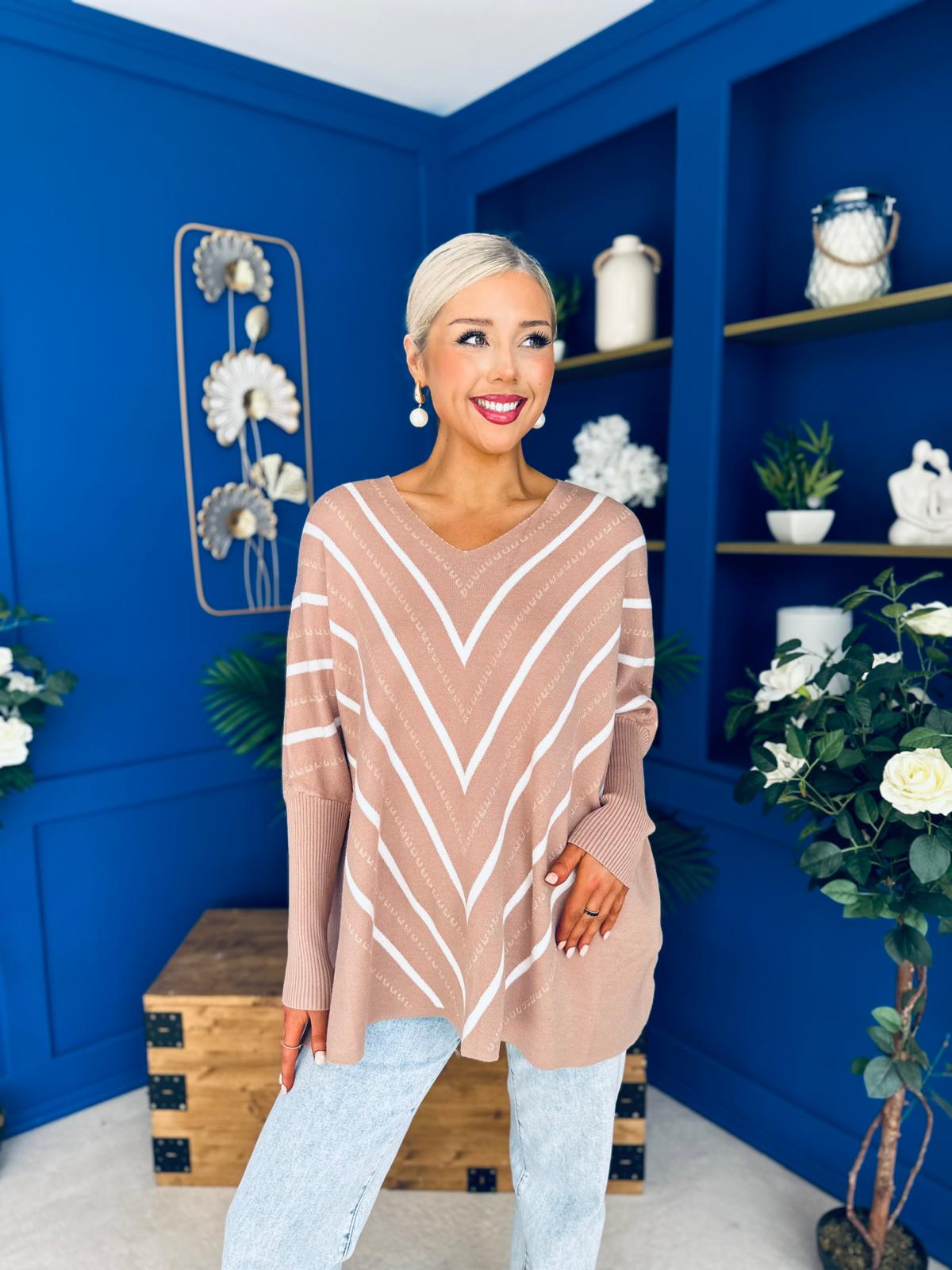 Cathy Detailed Jumper Beige
