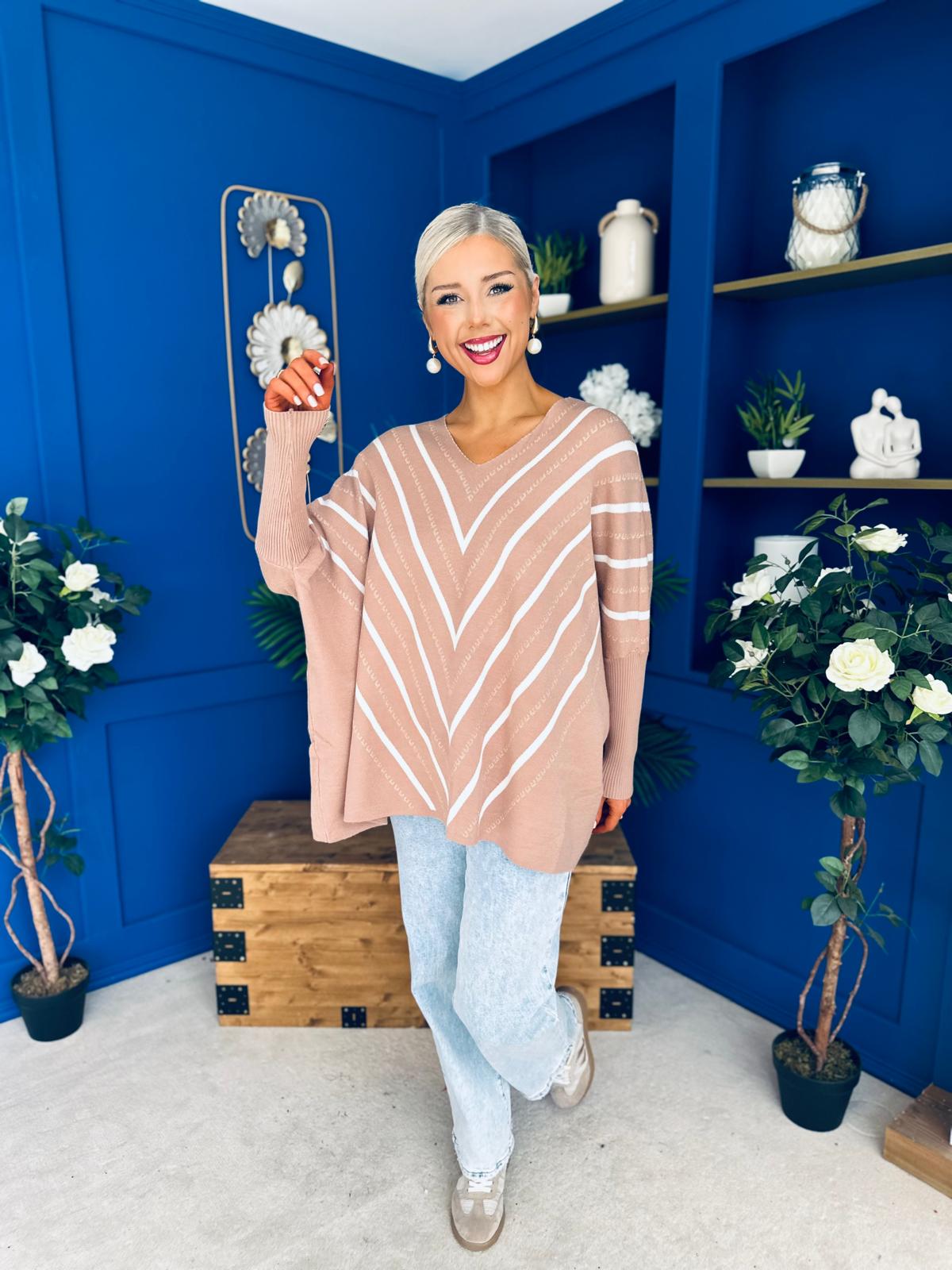 Cathy Detailed Jumper Beige