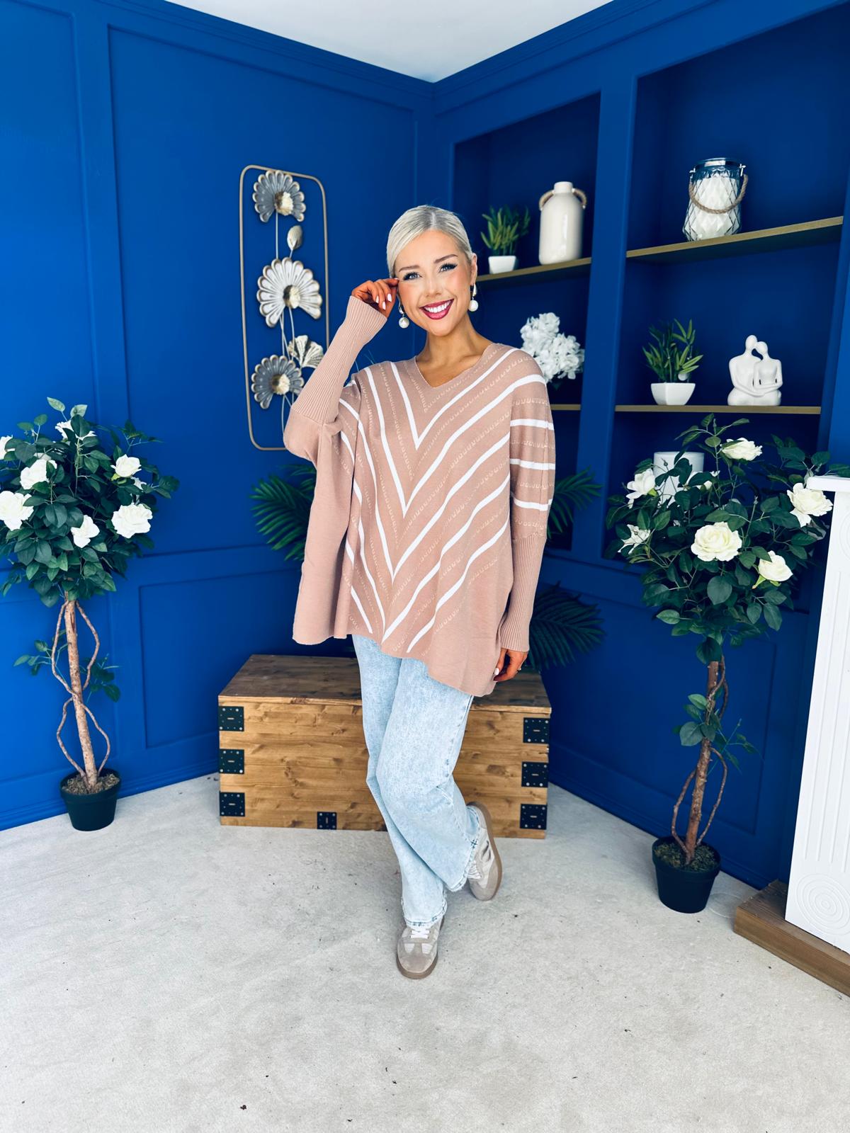 Cathy Detailed Jumper Beige