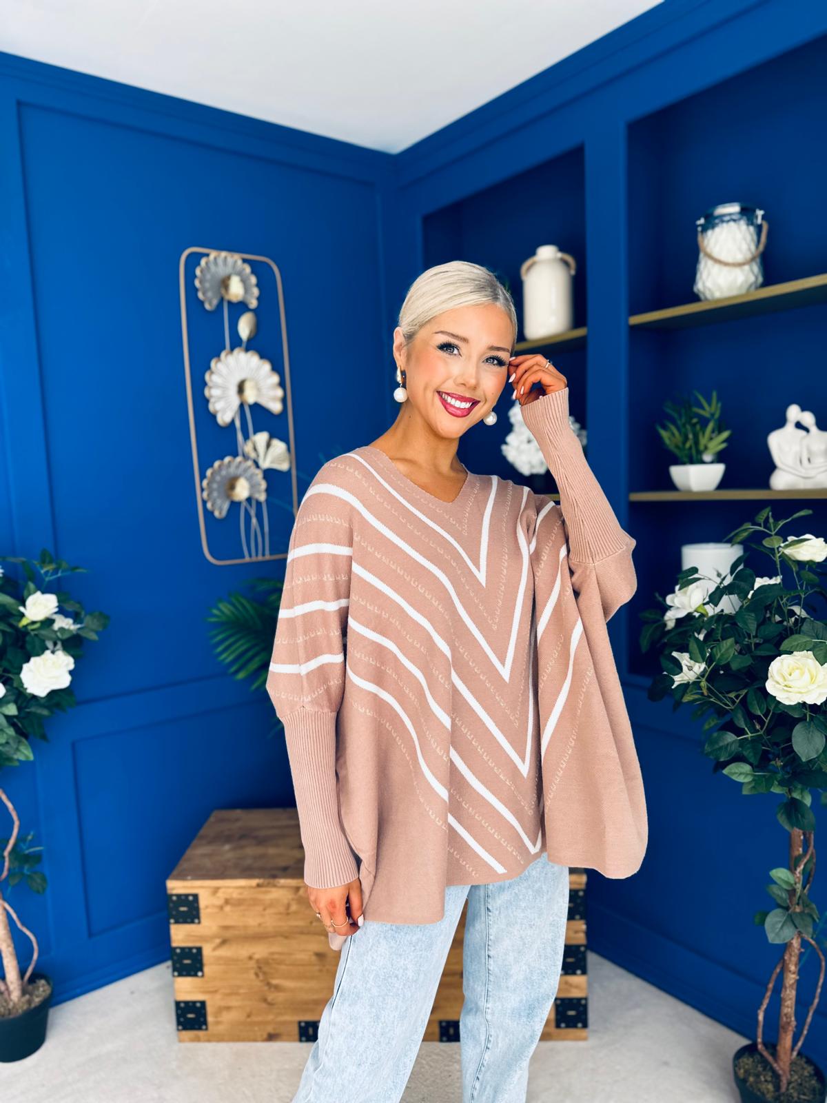 Cathy Detailed Jumper Beige