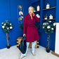 Leanne Detailed Trench Coat Wine